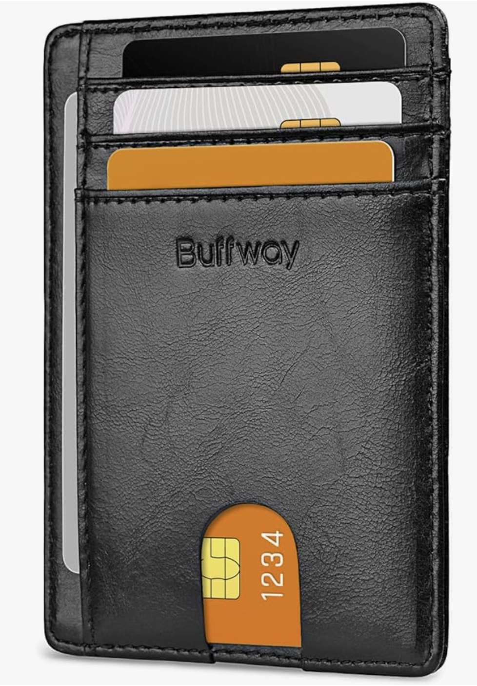 Buffway Slim Minimalist Front Pocket RFID Blocking Leather Wallet Review